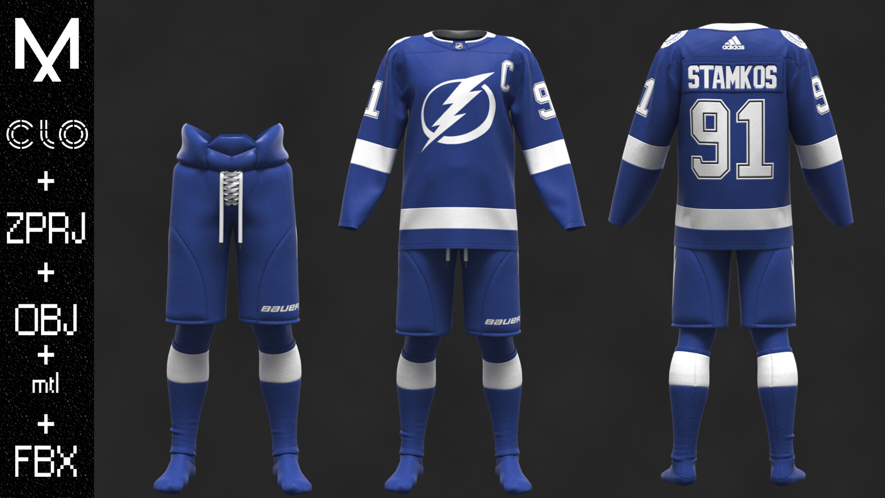 ArtStation - New Outfit TAMPA BAY OBJ mtl FBX ZPRJ