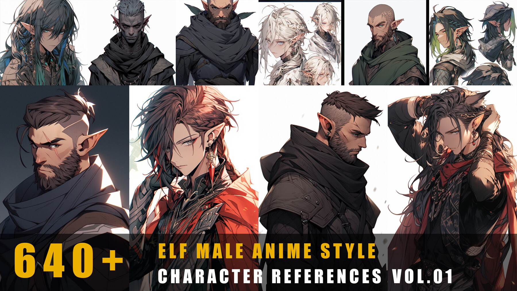 ArtStation - 640+ Elf Male Anime Style - Character References Vol.01 |  Artworks