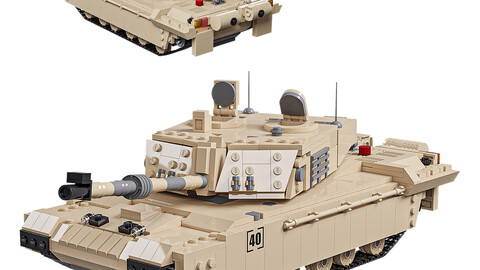 Artstation - Challenger 2 Lego Tank 