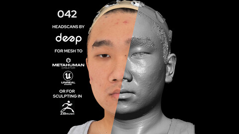 Asian Male 20s head scan 042