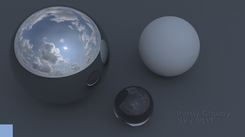 HDRI Hemispherical Partly Cloudy Sky 17