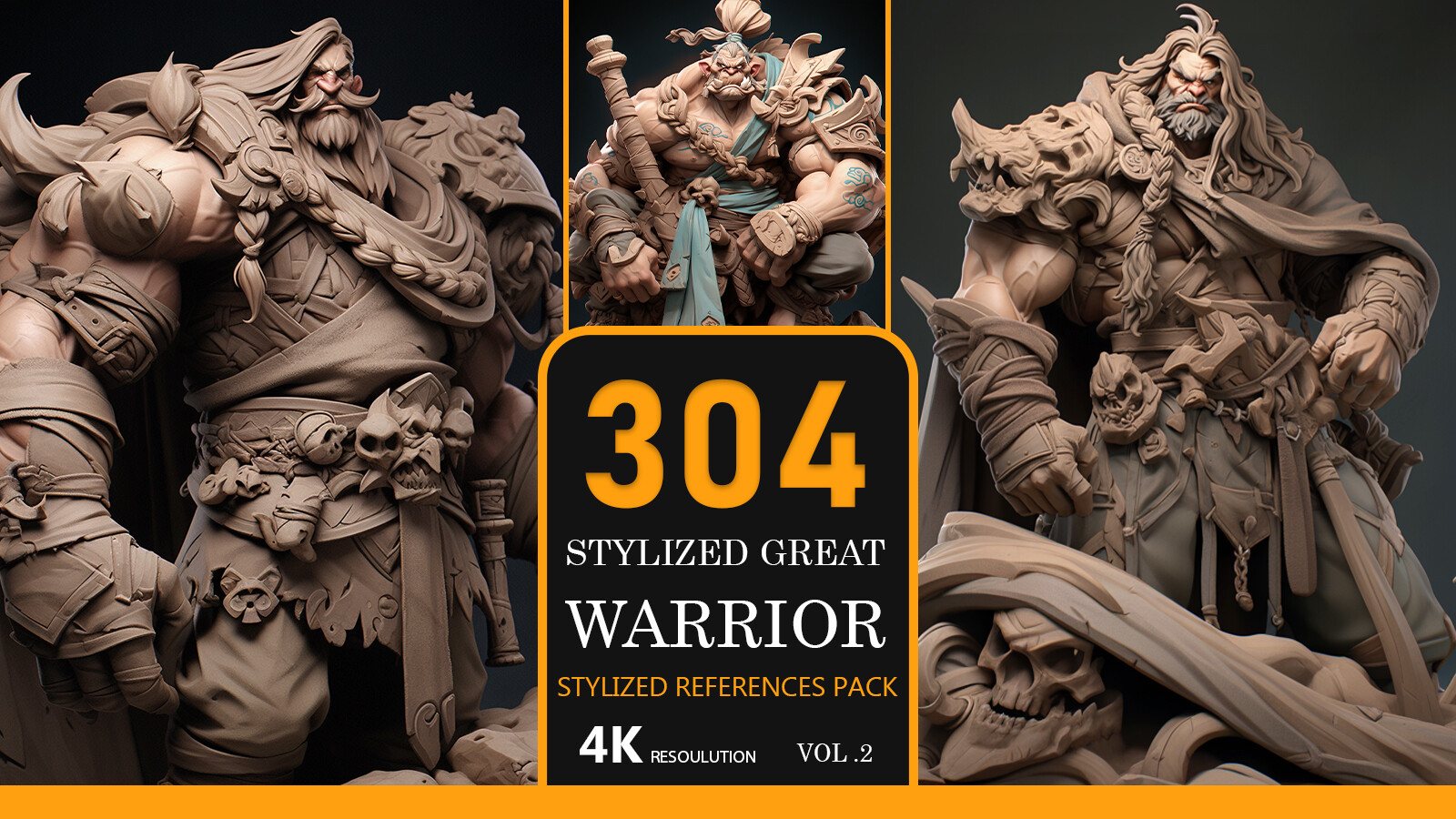 ArtStation - Stylized Great Warrior Vol.02-4K|Stylized References Pack ...