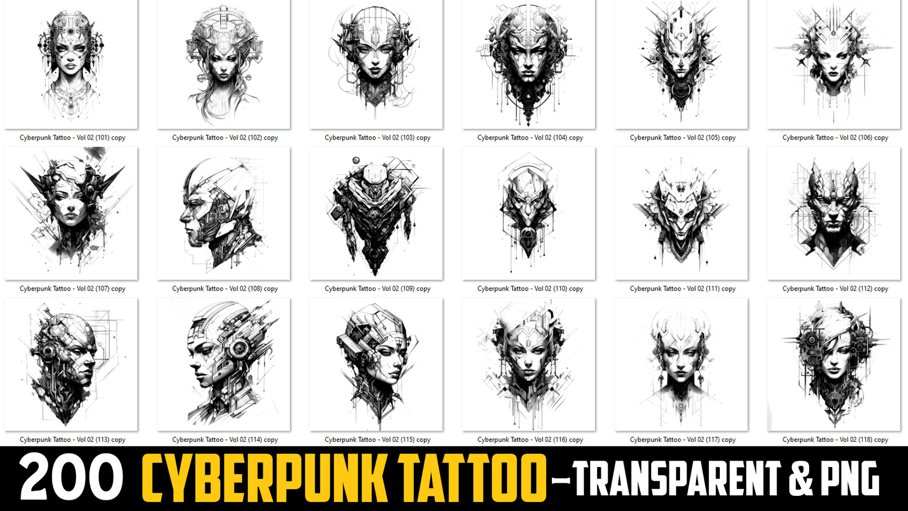 Cyberpunk tattoo designs
