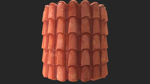 Ghibli stylized Roof Material--substance 3d designer--sbs&sbsar files