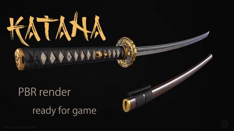 Katana PBR render - ready for game