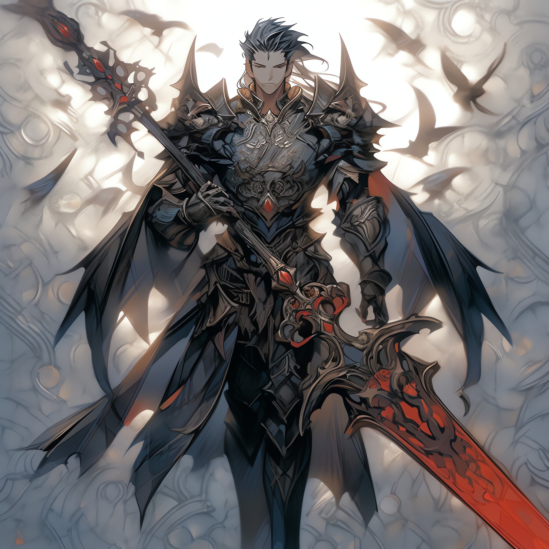 Boy Knight with a Sword Anime tee
