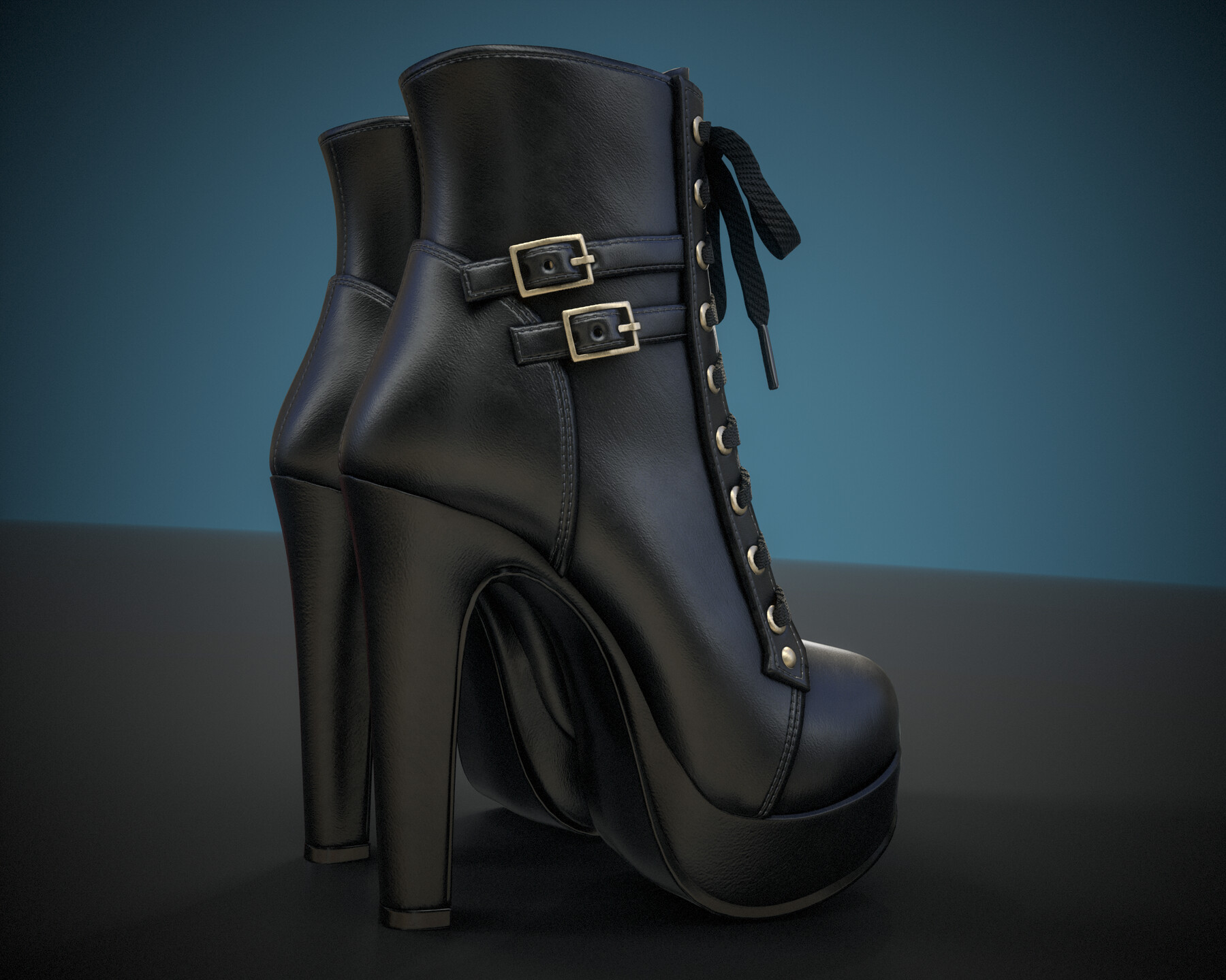 ArtStation - High Heels Ankle Boots | Game Assets