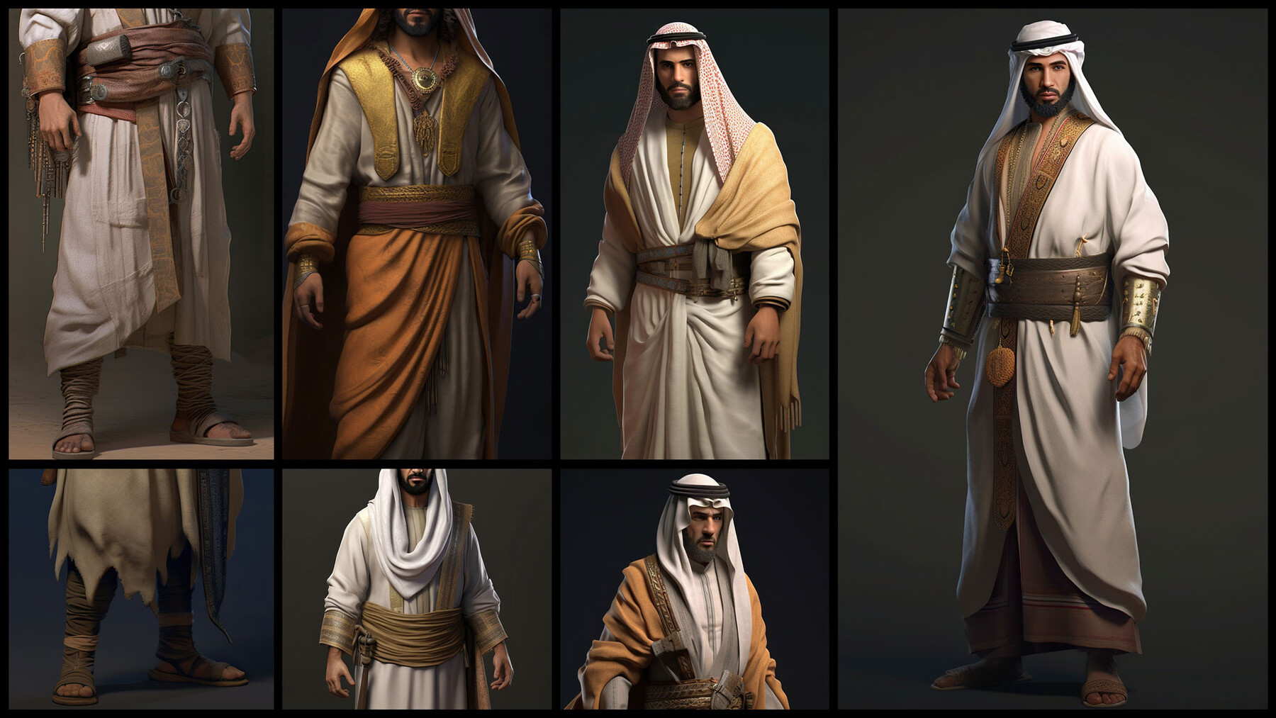 ArtStation - 300 Arabic men's style - 4K Reference Image Pack - Vol 40 ...