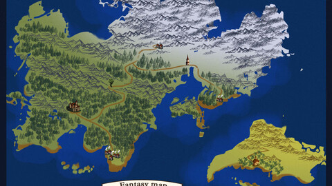 Fantasy map maker brushset for AdobePhotoshop