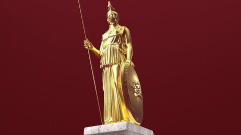 Athena Statue 4K