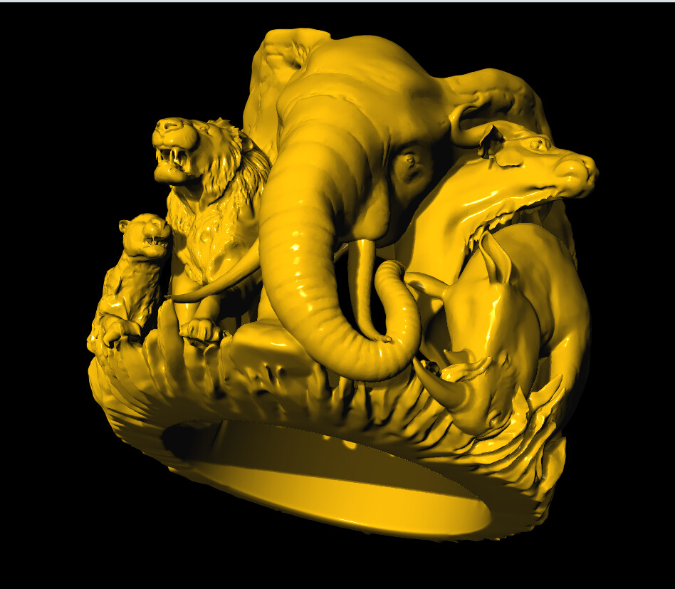 Zoo Ring 3Dprint model file