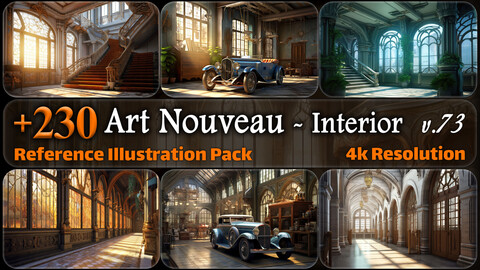 230 Art Nouveau - Interior Reference Pack | 4K | v.73