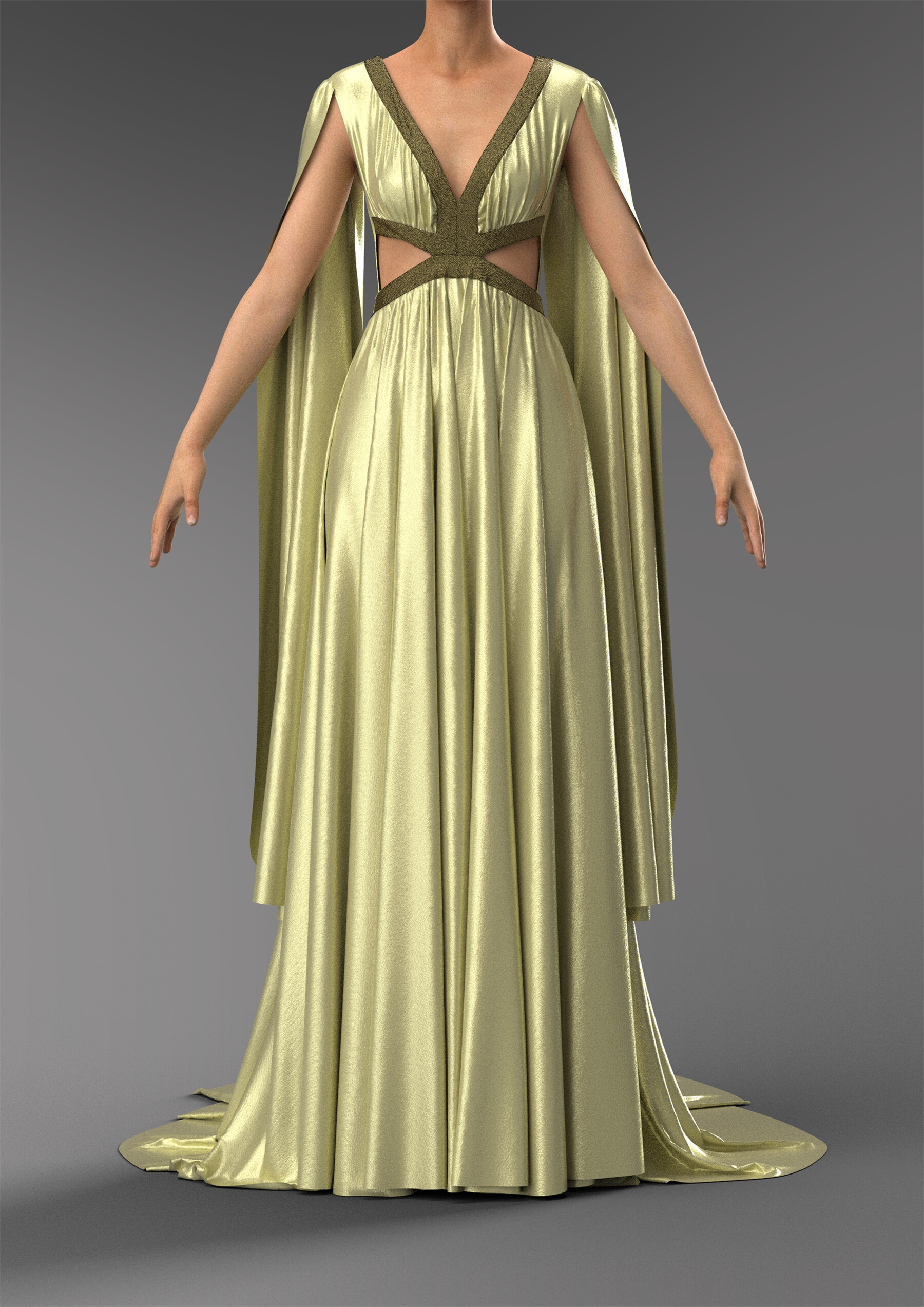 ArtStation - Formal Long Dress No.1/ OBJ / FBX / ZPRJ | Resources