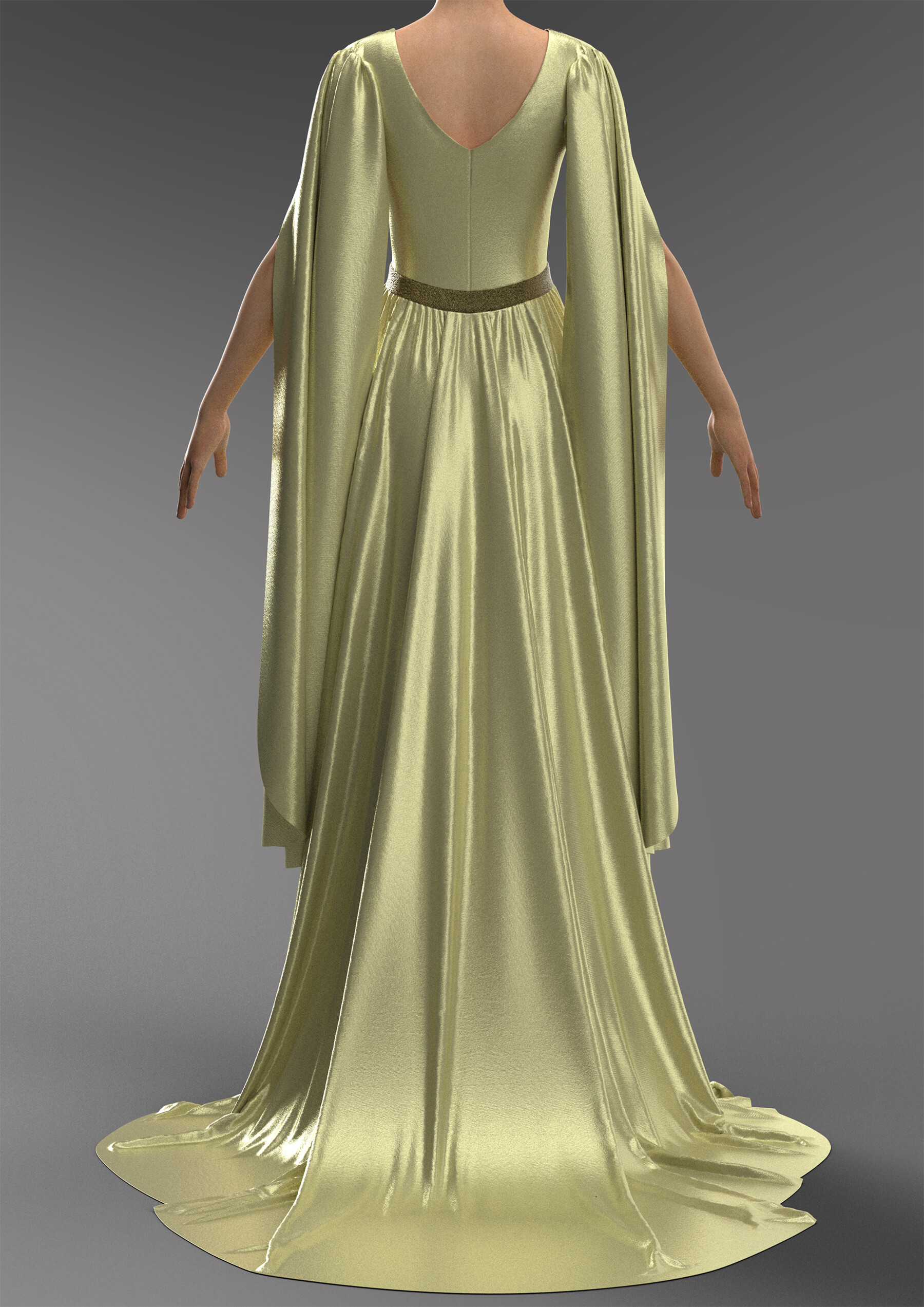 ArtStation - Formal Long Dress No.1/ OBJ / FBX / ZPRJ | Resources