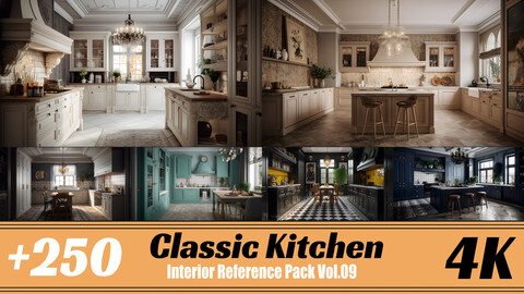 +250 Classic Kitchen | 4K | Reference pack Vol.09