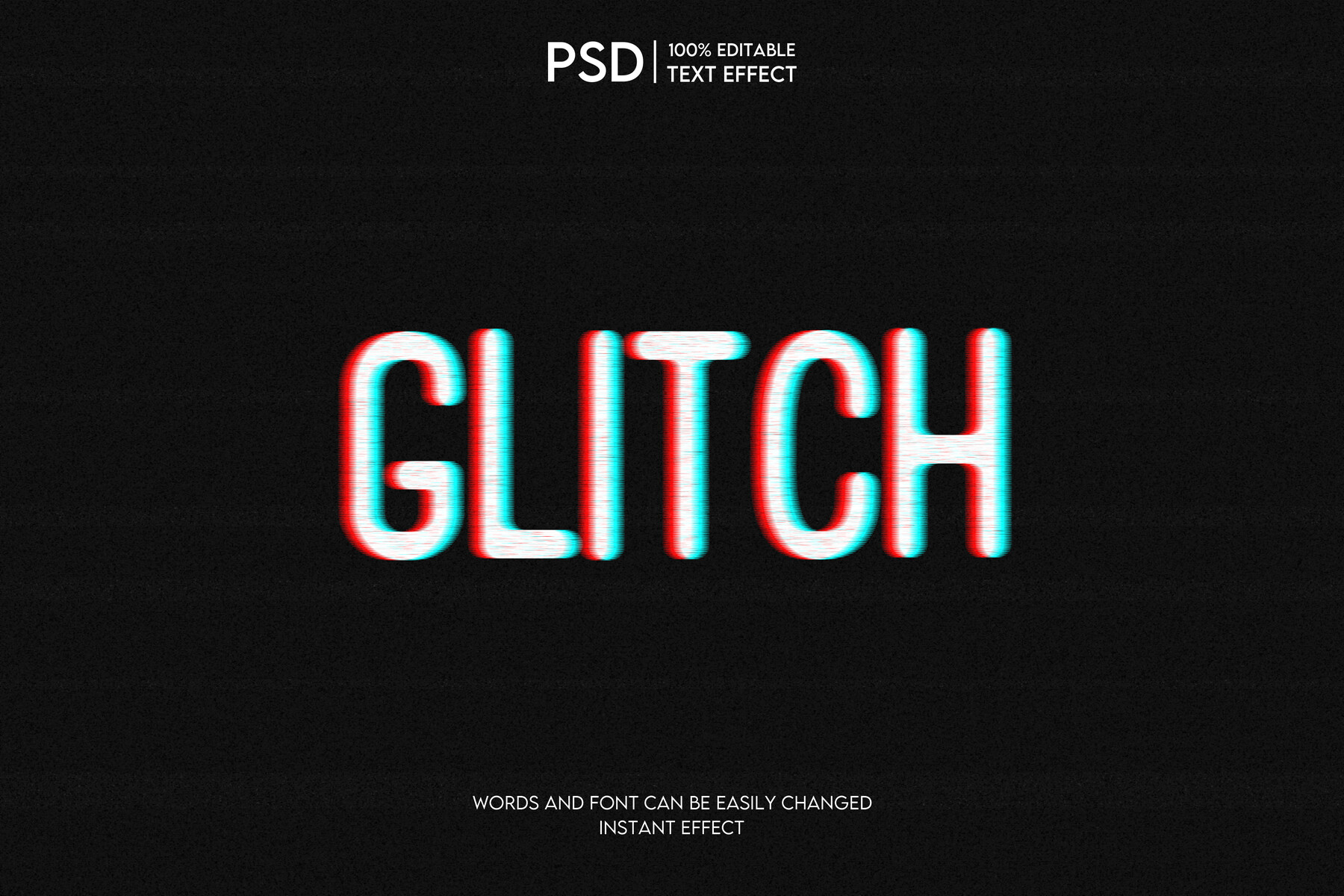 Glitch Effect 3D Text