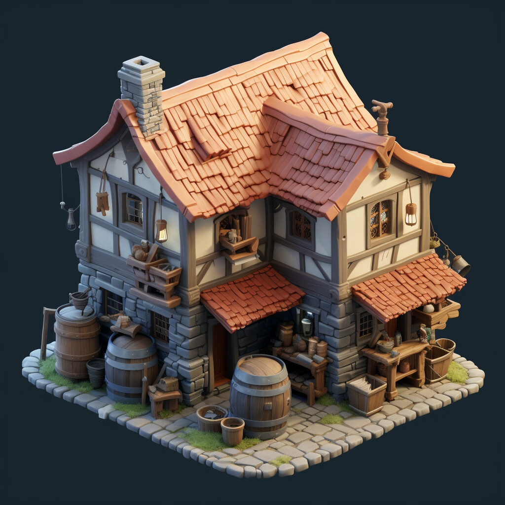 ArtStation - 67 FREE Ultra-HD Medieval Structures: Warehouses, Barracks ...