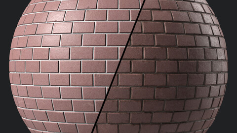 Brick Wall Materials 74- Ceramic Tile By | Sbsar Pbr 4k Seamless