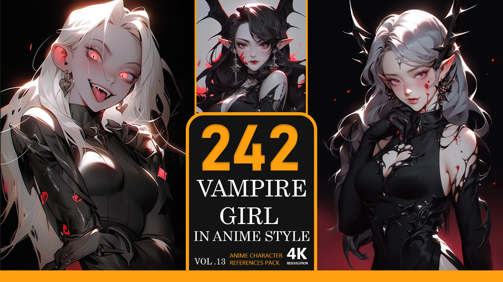 Vampire girl, vampire, girl, anime, HD wallpaper