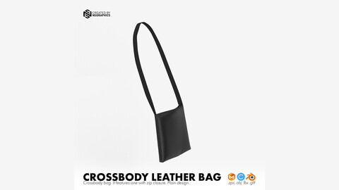 Crossbody Leather Bag 3D Model