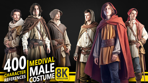 400 Medival Male Costume - Character References | 8K Res