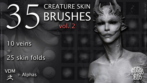 35 CREATURE SKIN BRUSHES VOLUME 2 | VDM + Alphas