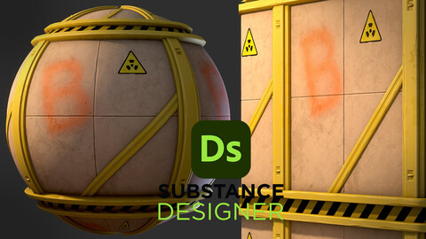 Stylized Industrial Wall - Substance 3D Designer