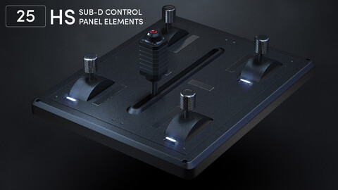 25 Hard Surface Sub-D Control Panel Elements