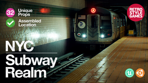 Subway Realm - Game-Ready NYC Metro Station Environment