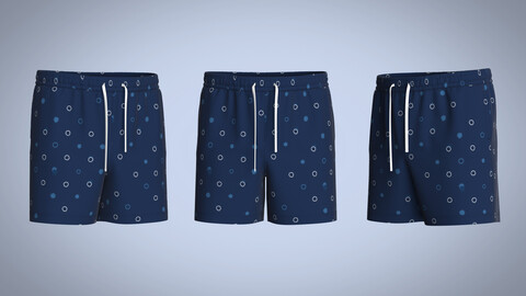 Men's Short Pant-Blue