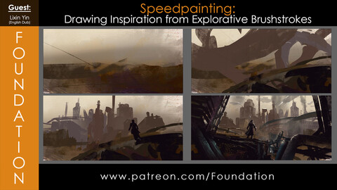 Foundation Art Group - Speedpainting - Drawing Inspiration from Explorative Brushstrokes with Lixin Yin