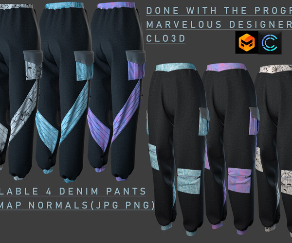 ArtStation - Denim pants | Game Assets