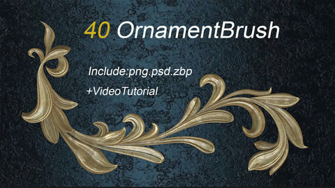 40 Ornament Brushes