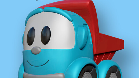 Leo the Truck Toy Figurine for 3D Printing