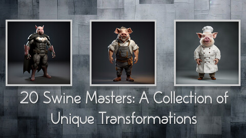 20 Swine Masters: A Collection of Unique Transformations -4k