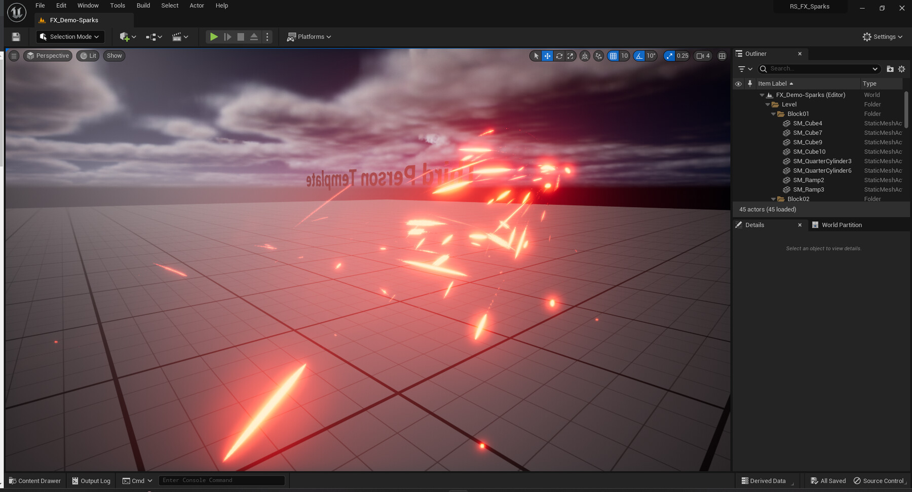 Artstation Unreal5 Niagra Vfx Sparks Effects Game Assets