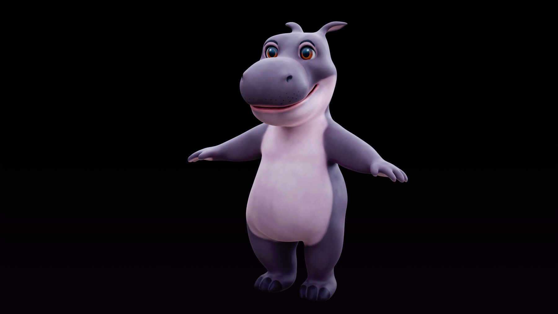 ArtStation - Hippo - Rigged Cartoon Character For Blender Low-poly 3D ...