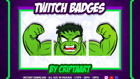 Twitch Emote | Hulk Emote | Muscular | Avengers | Rage