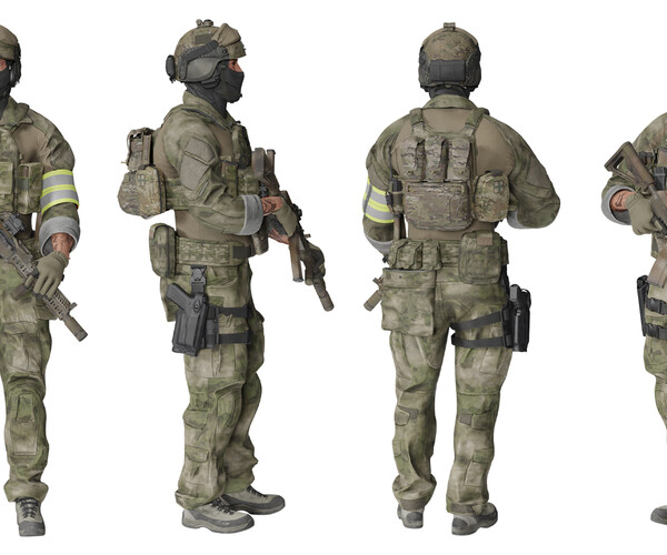 ArtStation - MILITARY Game Ready Character Russian Tactical Soldier Low ...