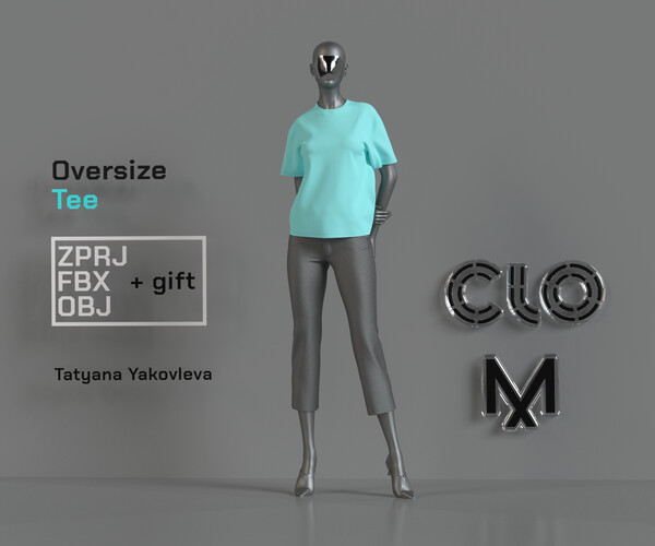 ArtStation - OVERSIZED T-SHIRTS PACK / zprj obj fbx