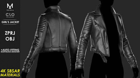 Girl's Leather Jacket -  Marvelous / CLO Project file