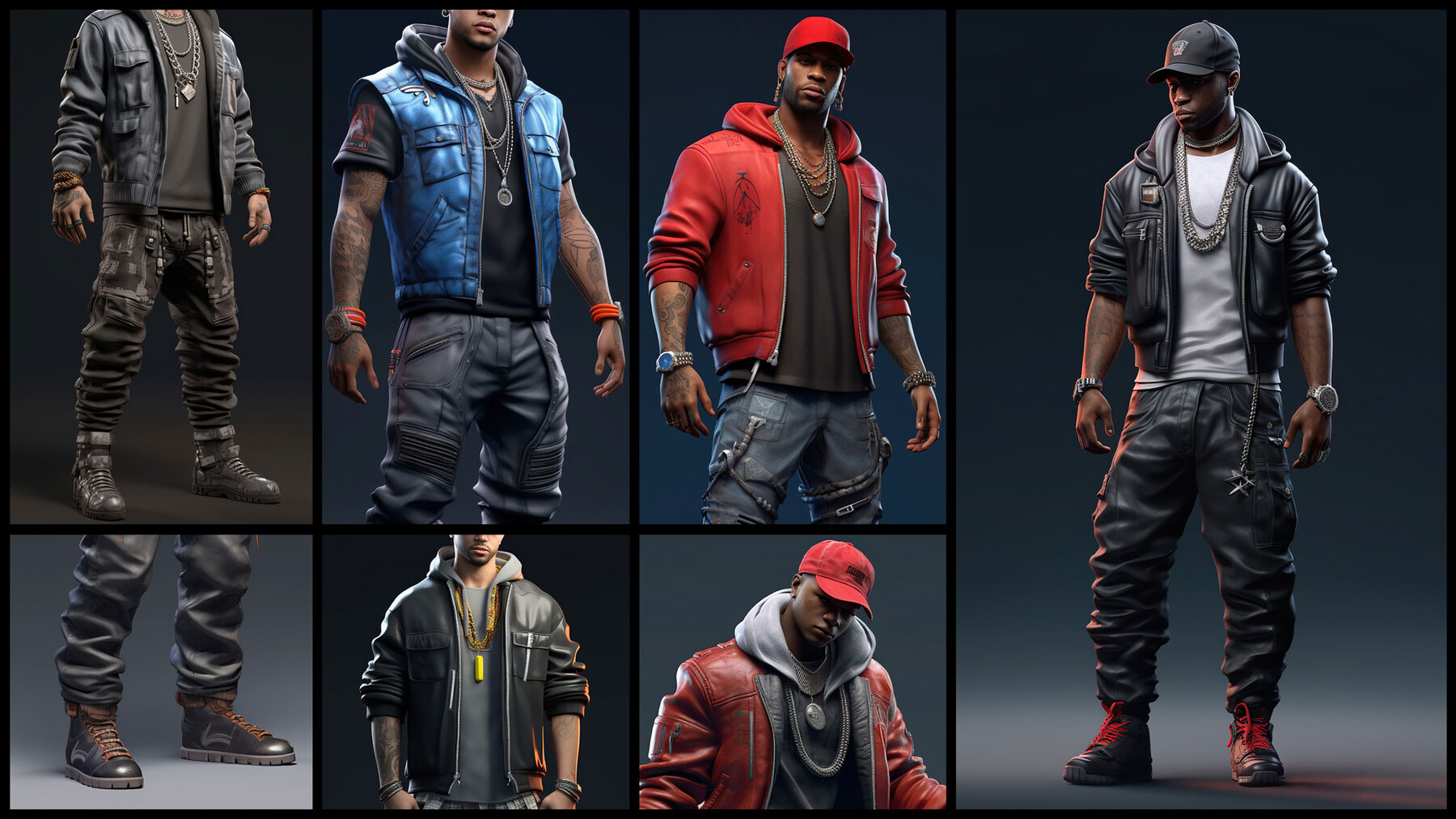 ArtStation - 300 Rapper Men Characters - 4K Reference Image Pack - Vol ...