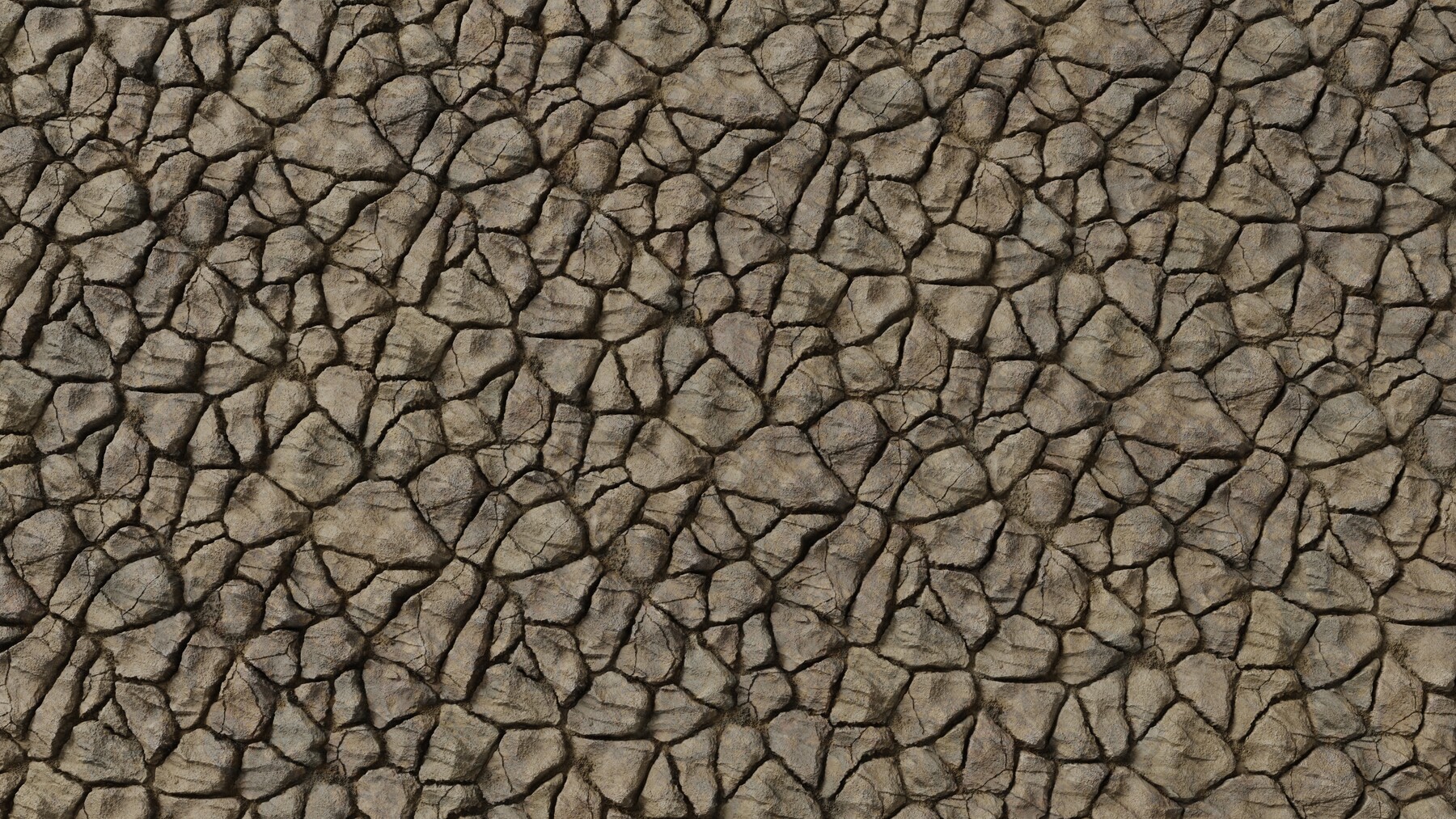 Cracked Red Clay Ground with Water PBR Texture