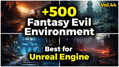 +500 Fantasy Evil Environment Concept (4k) | Vol_44