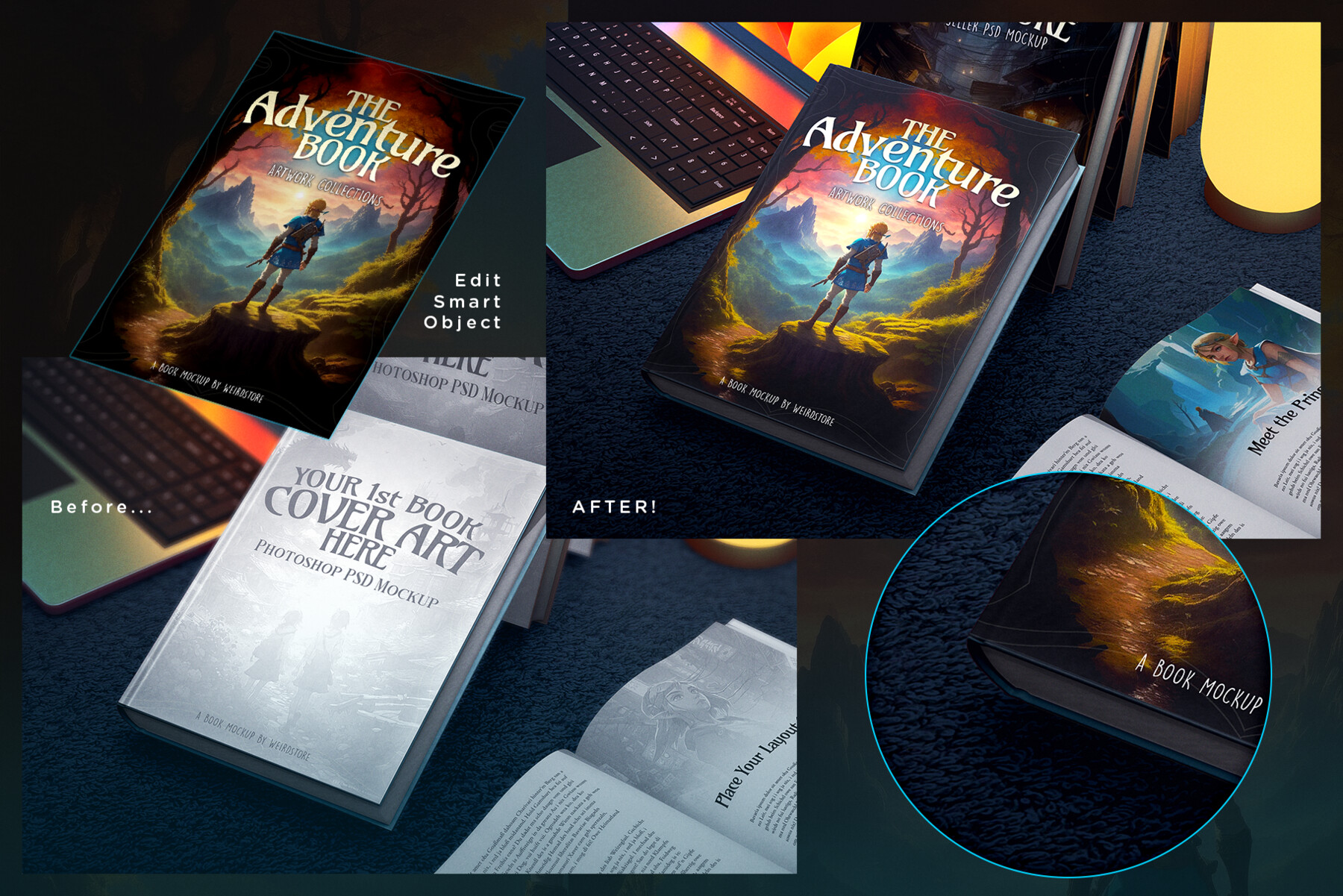 ArtStation - Fantasy Book Cover Mockup | Artworks