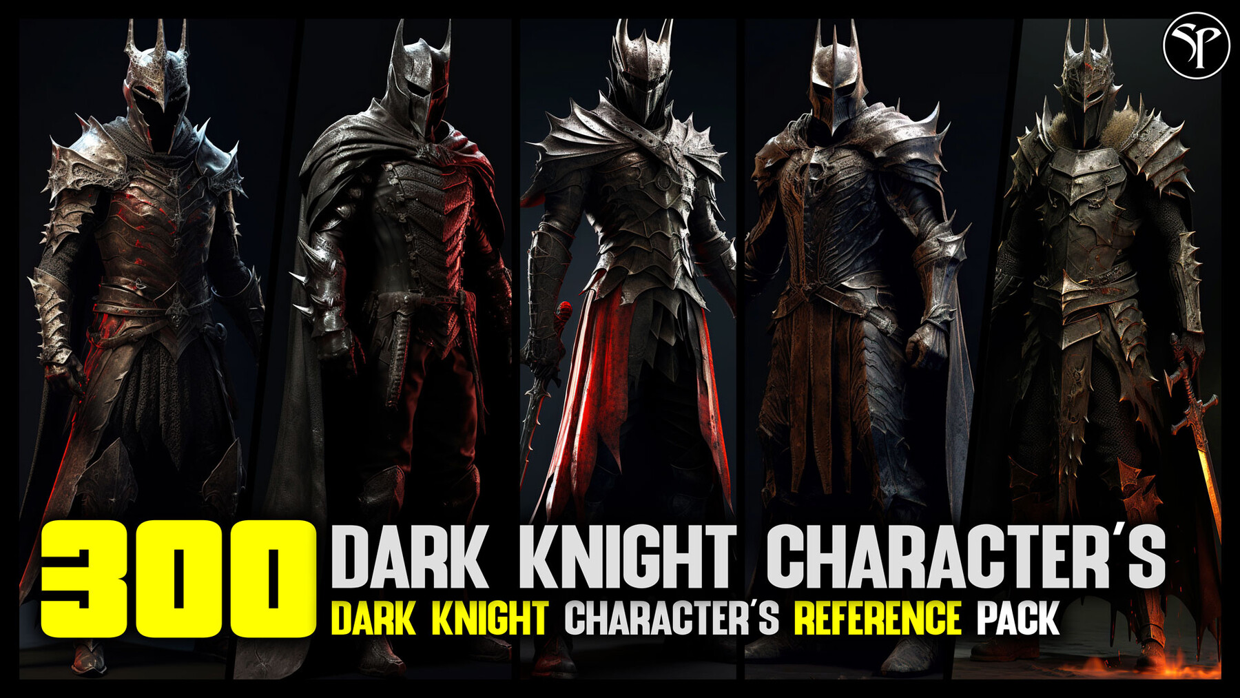 ArtStation - 300 Dark Knight Characters - 4K Reference Image Pack - Vol ...