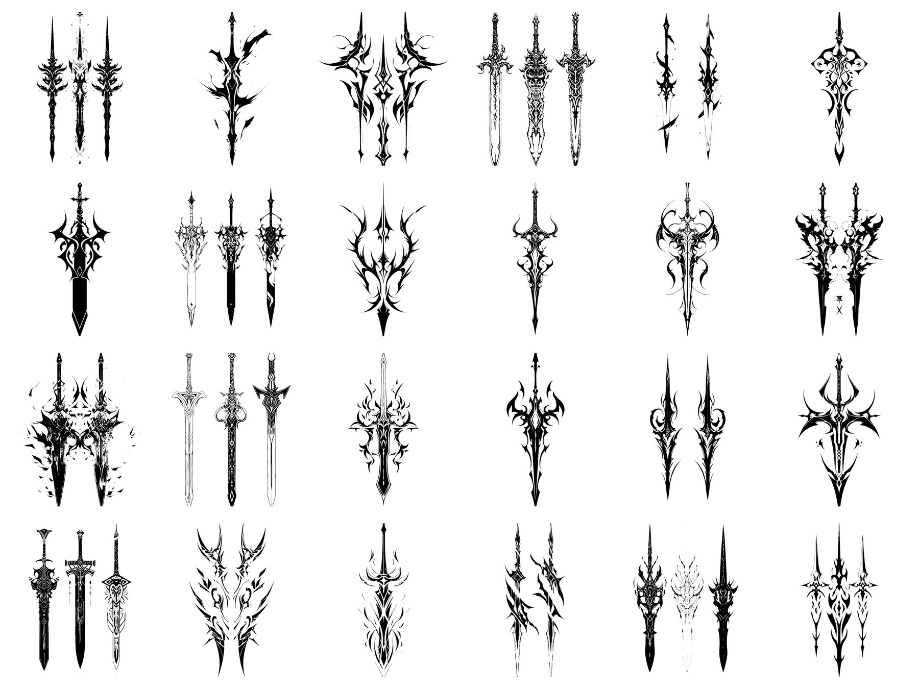 ArtStation - Sword Tattoo Pack | Brushes