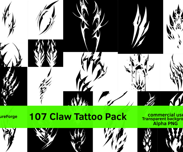 ArtStation - Claw Tattoo Pack | Artworks