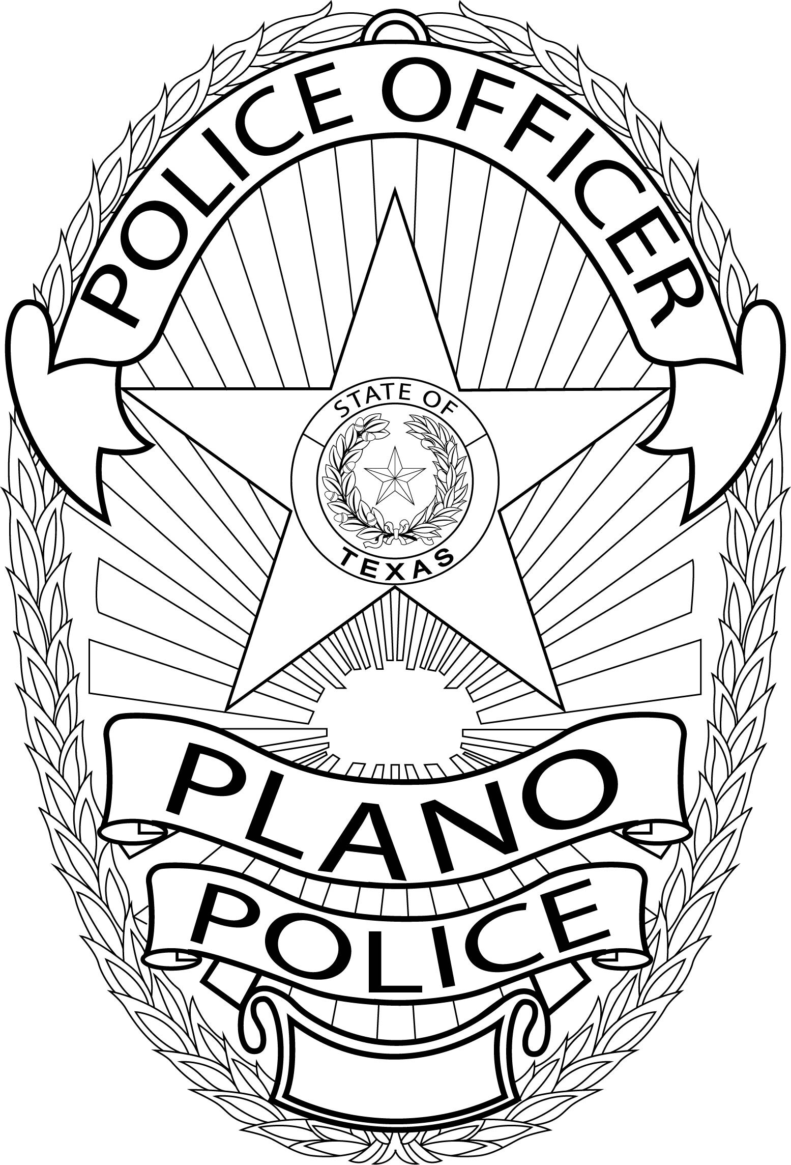 ArtStation - PLANO POLICE OFFICER BADGE STATE OF TEXAS VECTOR SVG EPS ...