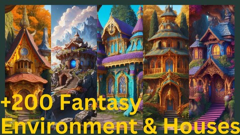 +200 Amazing Fantasy Environment & Houses Reference Pack